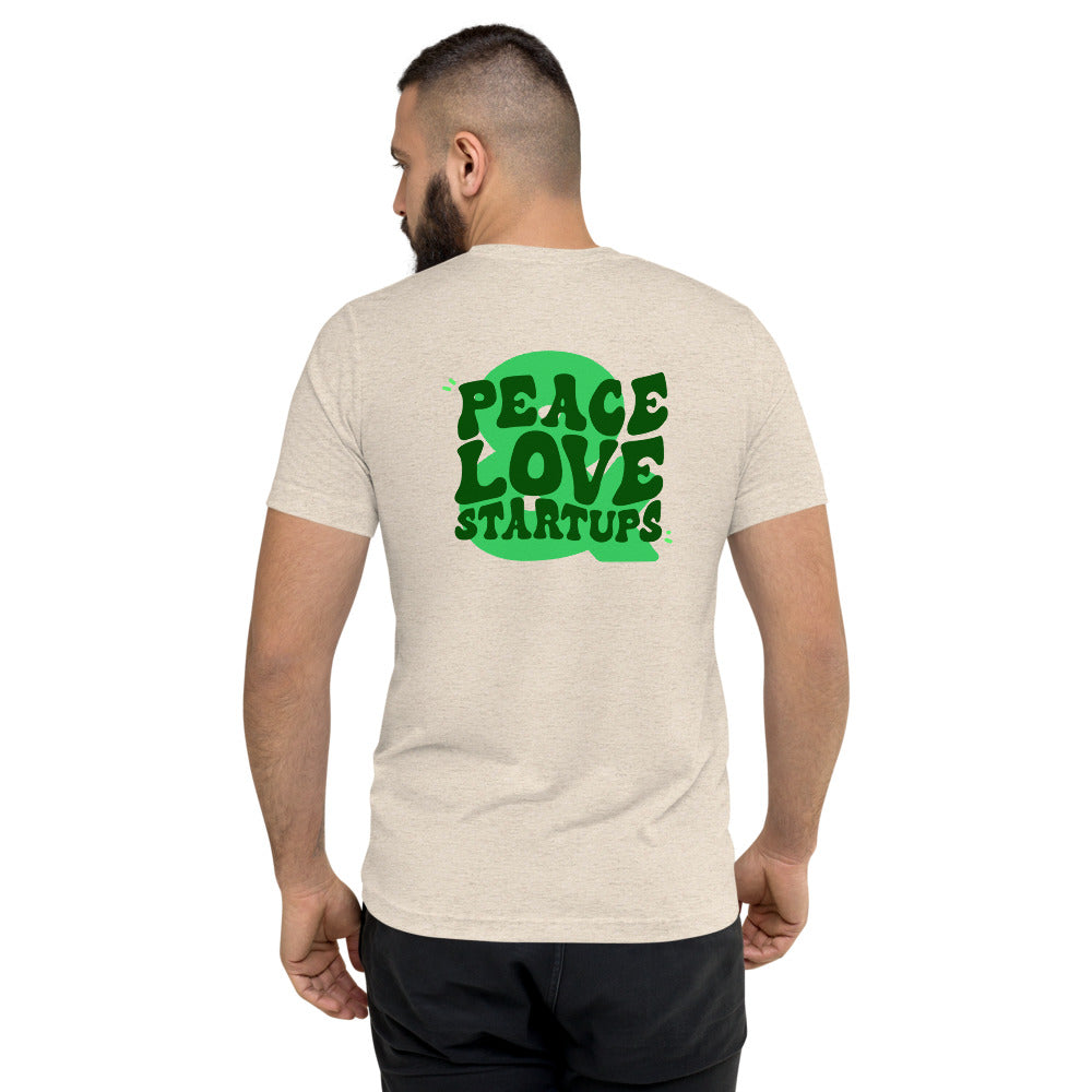 Peace, Love & Startups - Short sleeve t-shirt