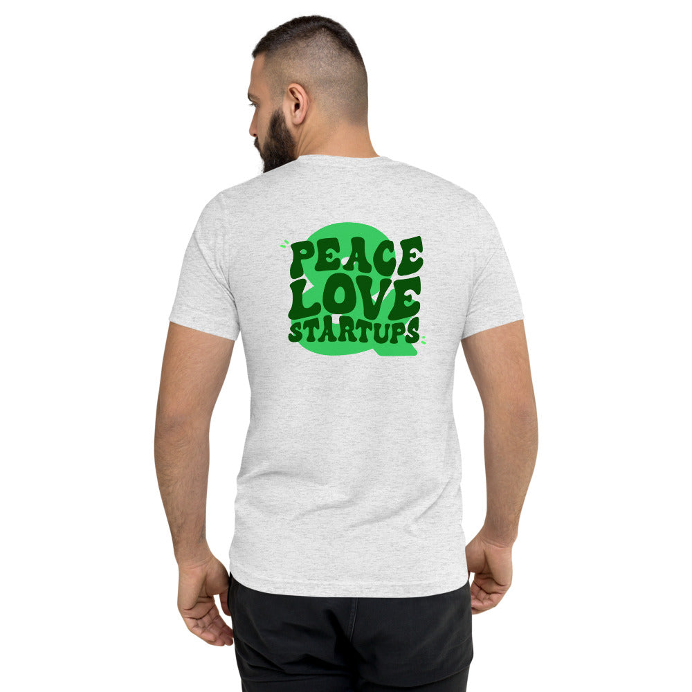 Peace, Love & Startups - Short sleeve t-shirt